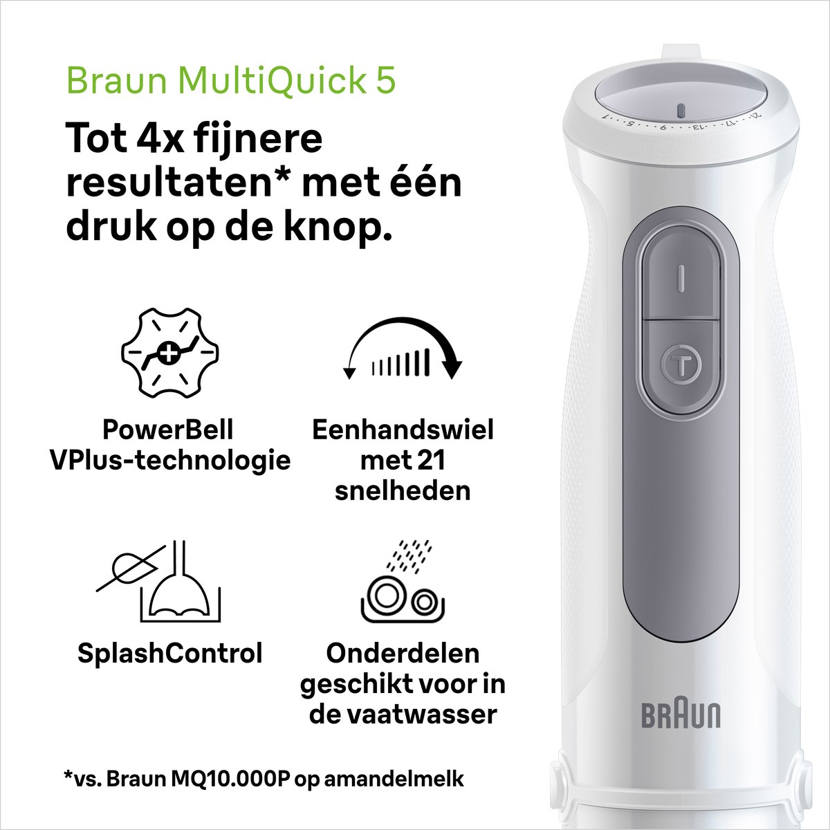 Braun MultiQuick 5 MQ50.001.M Staafmixer Wit
