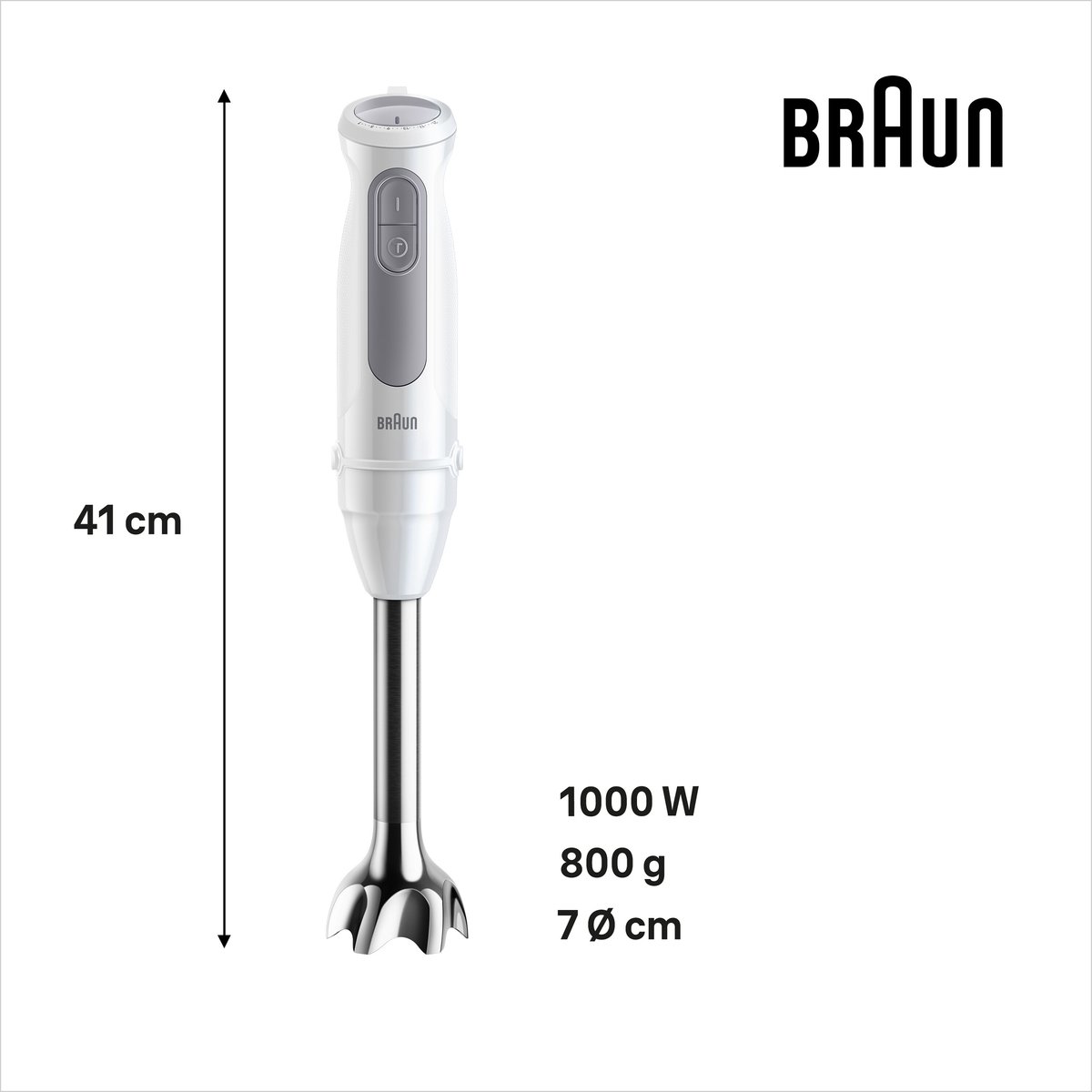 Braun MultiQuick 5 MQ50.001.M Staafmixer Wit