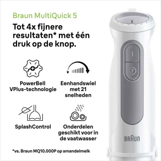 Braun MultiQuick 5 MQ50.201M Staafmixer Wit