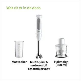 Braun MultiQuick 5 MQ50.201M Staafmixer Wit
