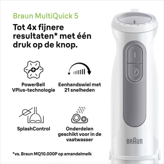 Braun MultiQuick 5 MQ50.236M Staafmixer Wit