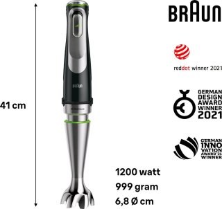 Braun MultiQuick 9 MQ9187XLI Staafmixer Zwart