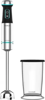 Cecotec Power TitanBlack 1200 XL Staafmixer, 0,8 l, 1200 W, zwart-zilver