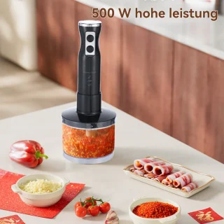 CHIWIN Handmixer Staafmixer Set Zwart