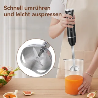 CHIWIN Handmixer Staafmixer Set Zwart