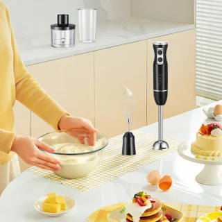 CHIWIN Handmixer Staafmixer Set Zwart