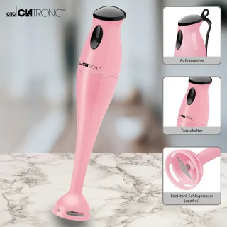 Clatronic SM 3577 Staafmixer Pink 180W