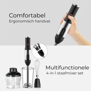 CoolHome Powerblend M1 Staafmixer Set Zwart