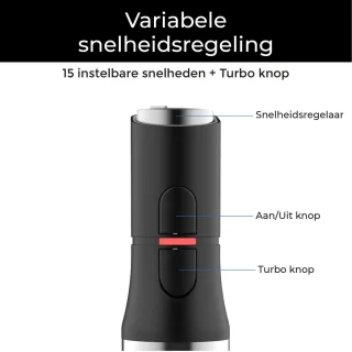 CoolHome Powerblend M1 Staafmixer Set Zwart