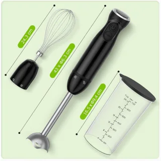 CRLYN Staafmixer Set Draadloos Zwart