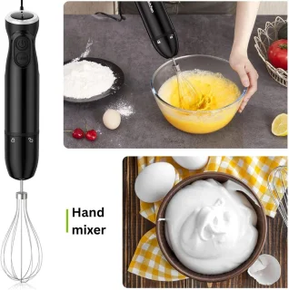 CRLYN Staafmixer Set Draadloos Zwart