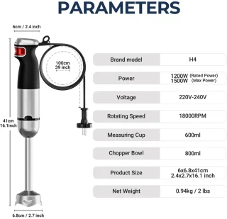 CYRO Elektrische staafmixer set - Zwart