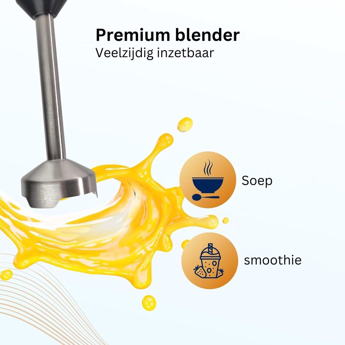 DailySupplies Staafmixer Set draadloos zwart-zilver