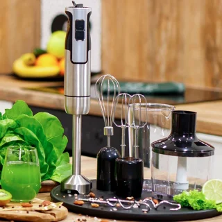 DailySupplies Staafmixer Set Zilver Zwart