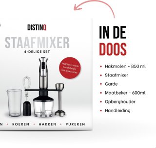 DistinQ Staafmixer Set 4-delig