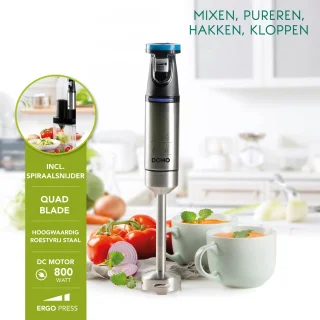 Domo DO9254M Staafmixer 800W Zwart RVS