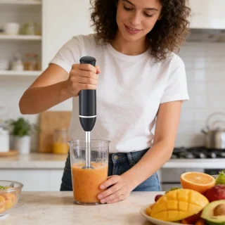 Dompel blender handmixer 38 cm multicolor