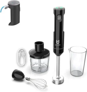 Draadloze handblender met oplaadfunctie