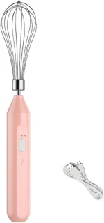 Draadloze handmixer melkopschuimer klopper roze