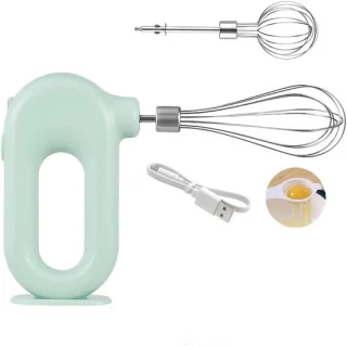 Draadloze handmixer mini eierklopper groen