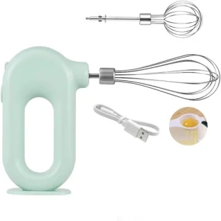 Draadloze handmixer mini klopper groen