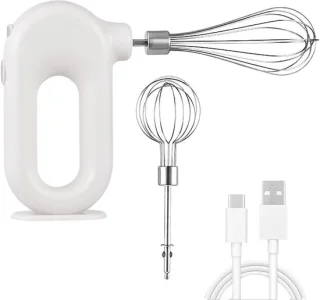 Draadloze mini handmixer wit