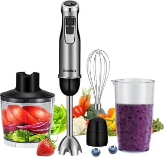 Draadloze Staafmixer Set 1200W met Hakmolen en Maatbeker