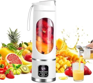 Draagbare blender mini mixer 450 ml wit