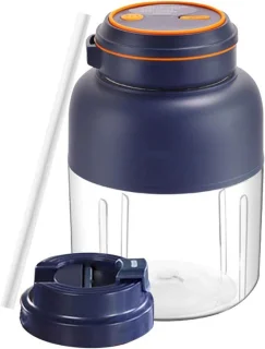 Draagbare blender mixbeker draadloos 1300ml blauw