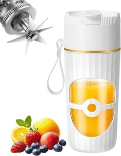 Draagbare blender smoothie maker mini 400 ml wit