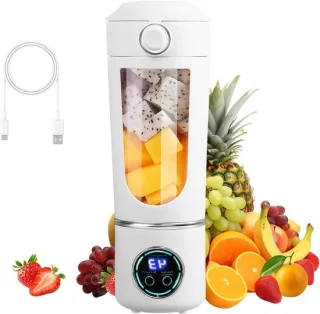 Draagbare Blender - Smoothie Maker Mini Mixer - Gezonde Drankjes Maken - 12 Scherpe Bladen - 700 ml - Wit