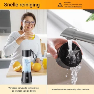 Draagbare Blender Zwart - Mini Blenderbeker