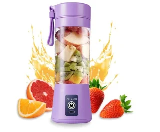 Draagbare mini blender 380 ml - lichtpaars