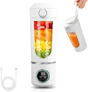 Draagbare mini blender wit