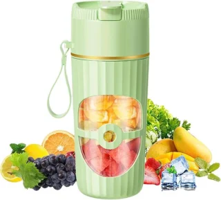 Draagbare mixer mini blender 400 ml groen