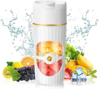 Draagbare mixer - mini blender - 450 ml - wit