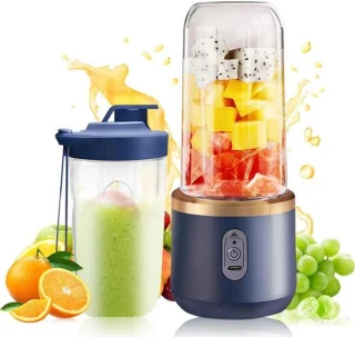 Draagbare mixer - smoothie maker - 400 ml - blauw