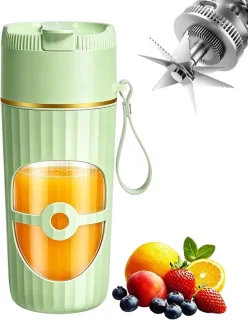 Draagbare mixer smoothiemaker USB 400 ml groen