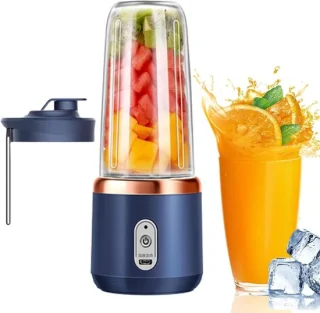 Draagbare persoonlijke blender 10 cm blauw