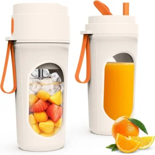 Draagbare smoothie blender 450 ml oranje
