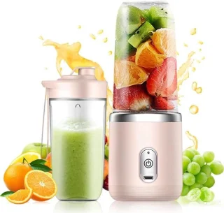 Draagbare smoothie maker 400 ml roze