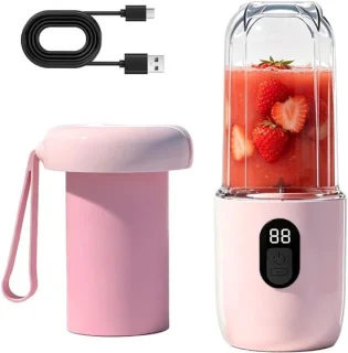 Draagbare smoothie maker 500 ml roze