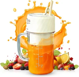 Draagbare smoothie maker mini blender beige