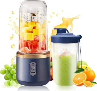 Draagbare smoothiemaker 400 ml blauw