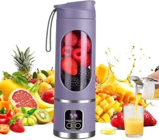 Draagbare smoothiemixer - mini blender 450 ml paars