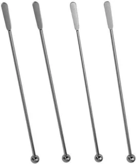 Drankroerders roestvrij staal - cocktail roerstaafjes - zwart - 75 inch