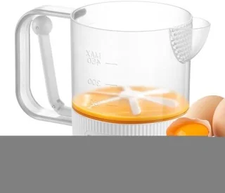 Eiermixer beker klopper schuimer keuken bakken semi-automatisch 18.5 cm wit