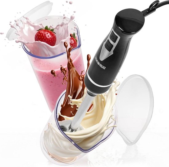 Elektrische Handblender 350W met 2 Maatbekers en Roestvrijstalen Lemmet