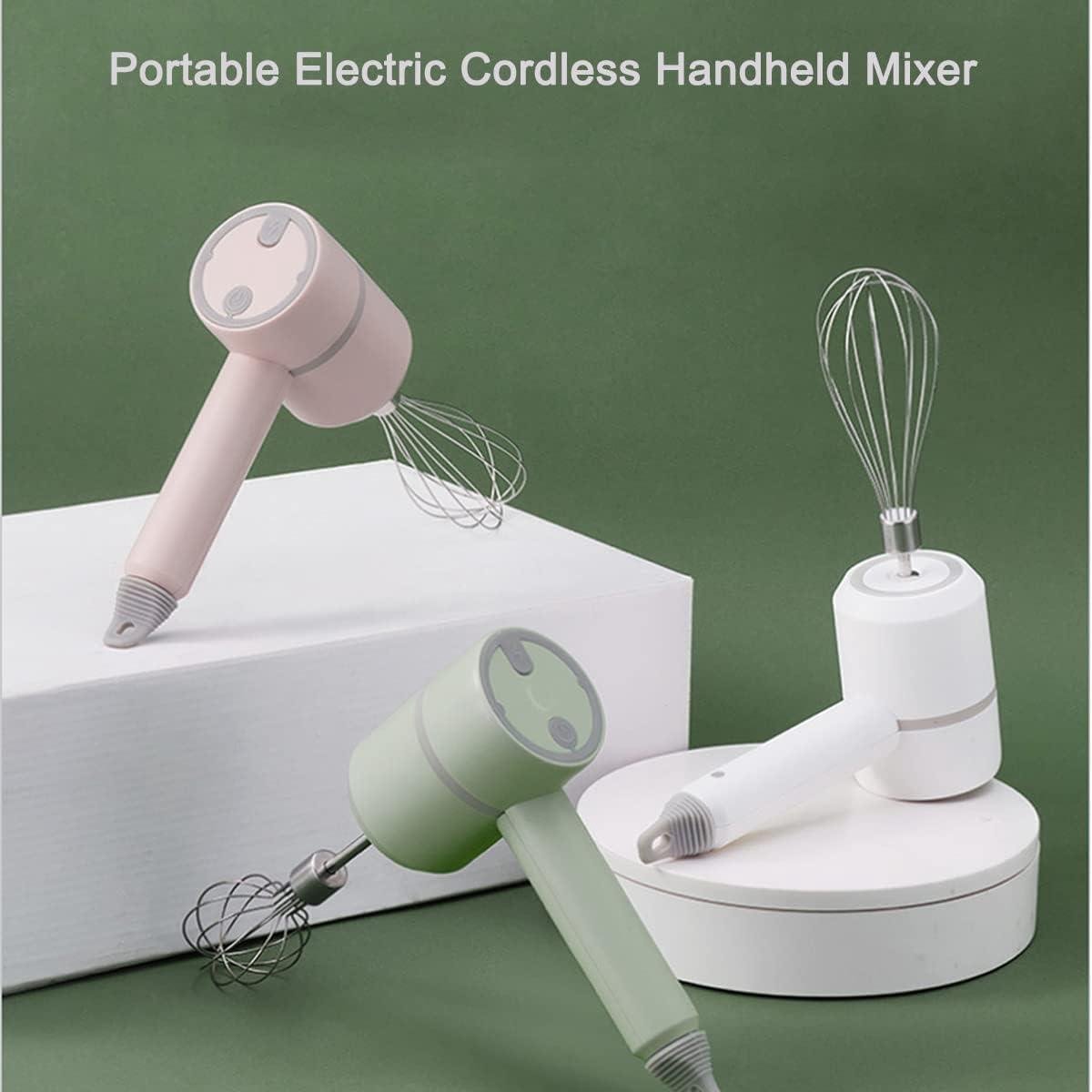 Elektrische handmixer 3-speed USB oplaadbaar groen