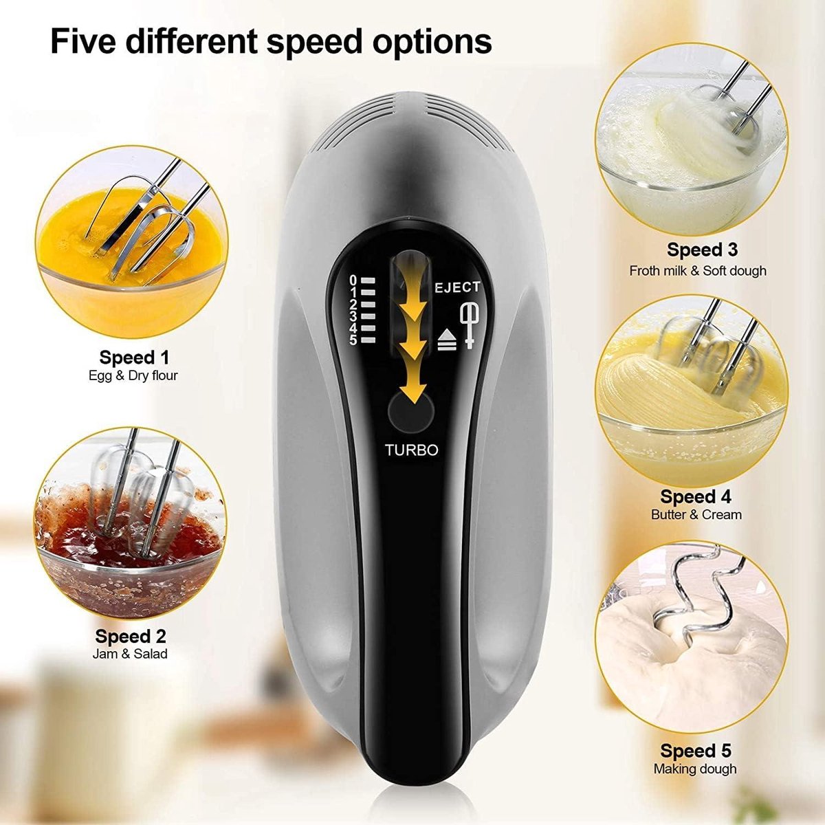 Elektrische handmixer 500 W met accessoires